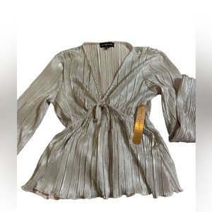 NWT ‘Almost Famous’ V Cut Long Sleeve Blouse